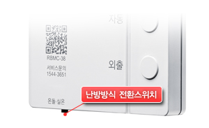 조절다이얼과 설정버튼 위치